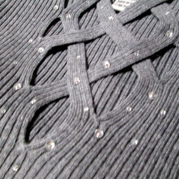 Like New Cache Silk Cashmere Sweater with Crystals - Picture 2 of 10
